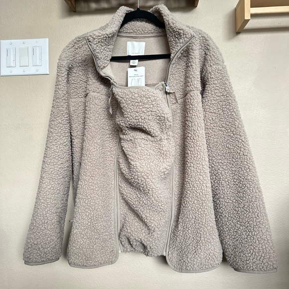 H&M MAMA maternity BEFORE & AFTER BABYWEARING FLEECE JACKET - Picture 2 of 6